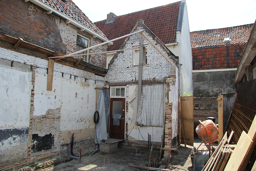 De verbouwing van de woning van Herman Troost van de woning uit 1830 in de binnenstad van Elburg